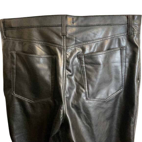 Abercrombie & Fitch Pants Women 18R Faux Leather Ankle Straight Ultra High Rise - Picture 13 of 16